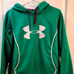 Women's Under Armour hoodie sweatshirt. Size large.  Green.